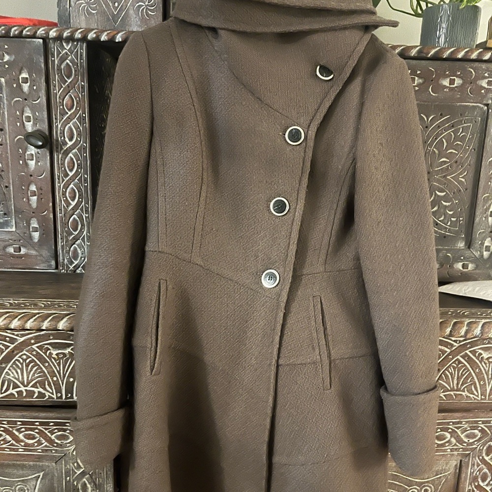 Karen Millen Textured Brown Coat